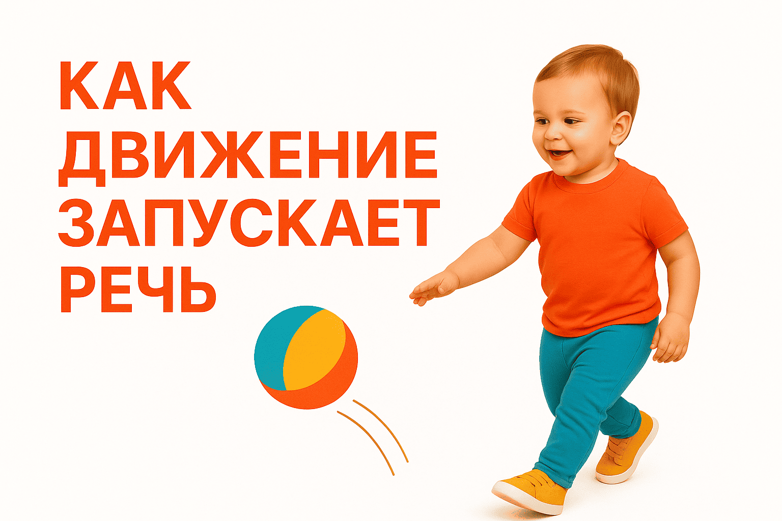 Крупная моторика у детей: как движение запускает речь